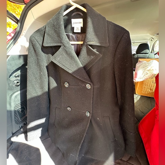 Black Peacoat - Winter Jacket - Picture 1 of 4